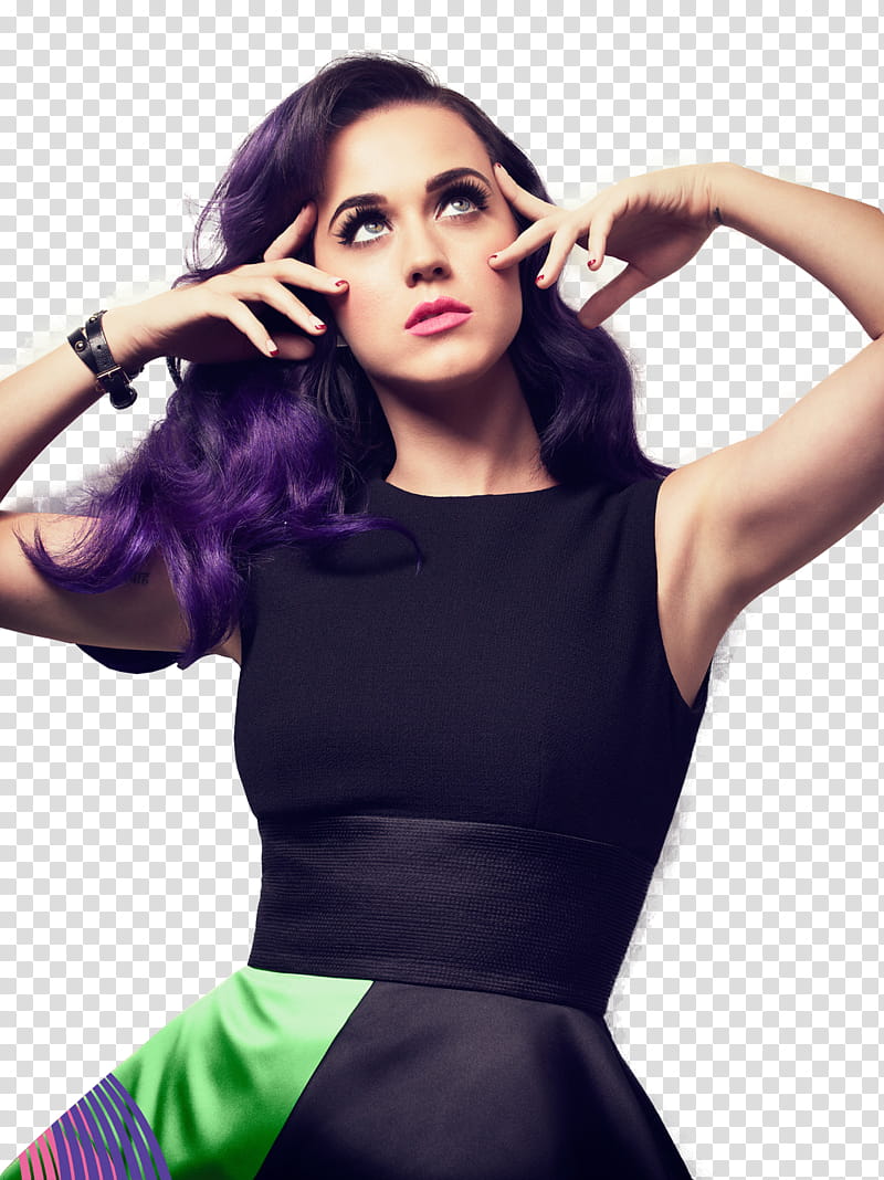 Katy Perry, Katy Perry with two hands on face transparent background PNG clipart