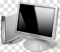 Black Vista Icon My Computer White Flat Screen Computer Monitor