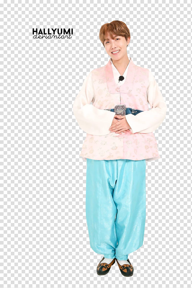 BTS Happy Chuseok , man in pink and white kimono transparent background PNG clipart