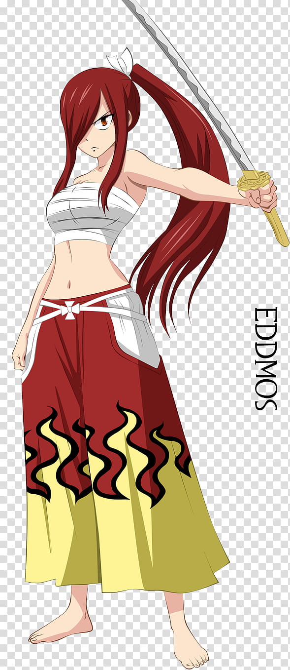 Here&#;s My Sword Coloured, female samurai anime character illustration transparent background PNG clipart