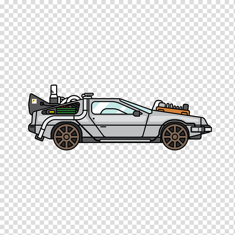 Dr. Emmett Brown DeLorean DMC-12 Back to the Future DeLorean time machine  Computer Icons, in the future transparent background PNG clipart