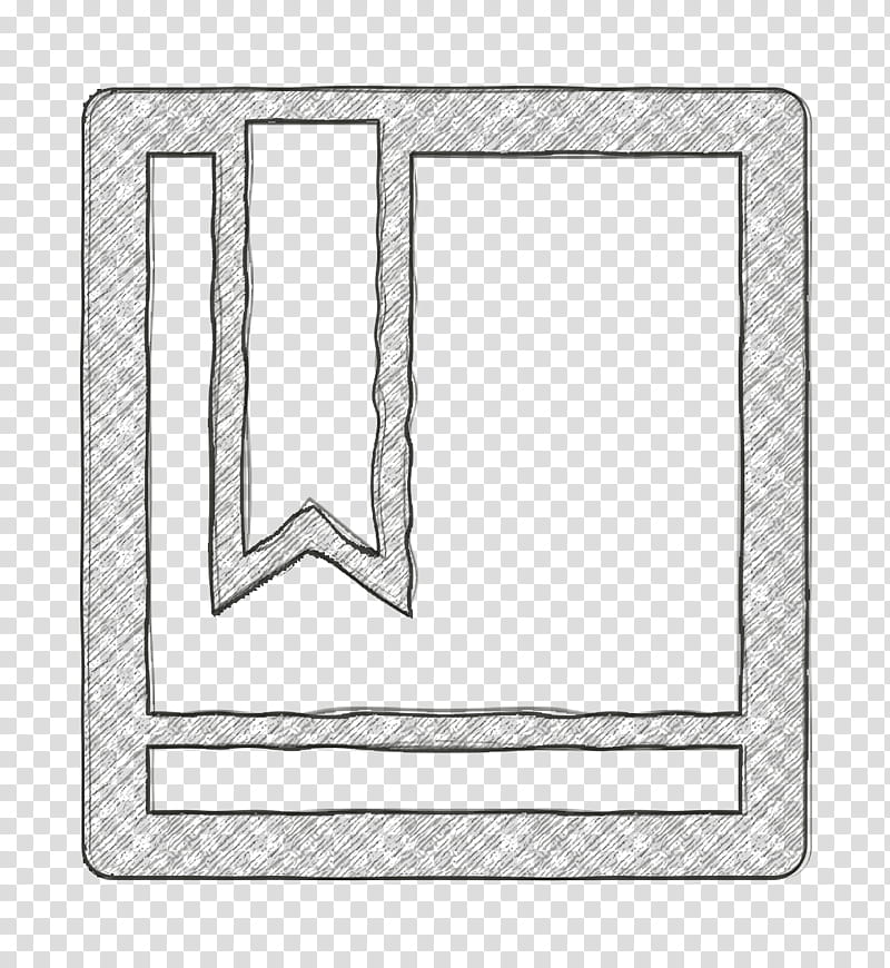 book icon bookmark icon office icon, Line, Rectangle, Square transparent background PNG clipart