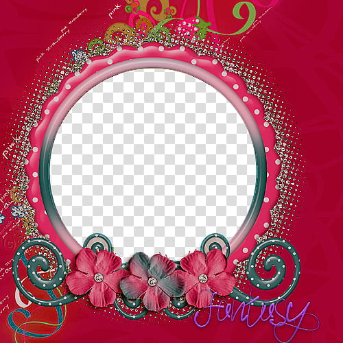 Fantasy Textures, red and green floral wall decor transparent background PNG clipart