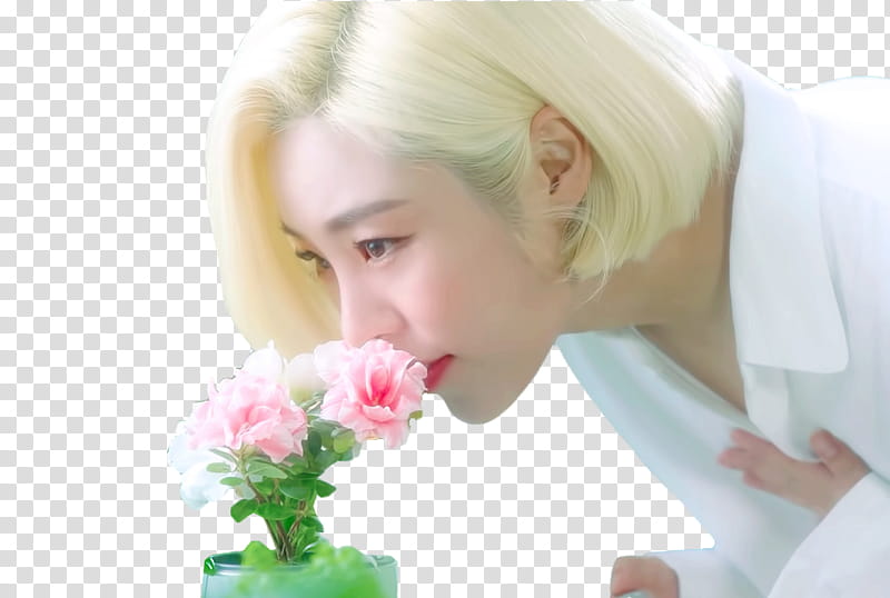 MAMAMOO EVERYDAY MV, woman smelling flowers transparent background PNG clipart