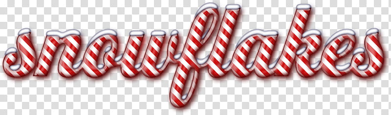 Candy Cane Word Art, Snowflakes text transparent background PNG clipart