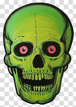 MONY Set, green skull illustration transparent background PNG clipart