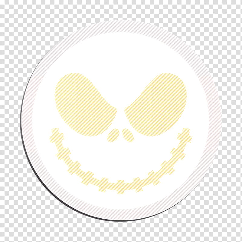 halloween icon head icon holyday icon, Jack Icon, Mask Icon, Skellington Icon, White, Yellow, Circle, Smile transparent background PNG clipart