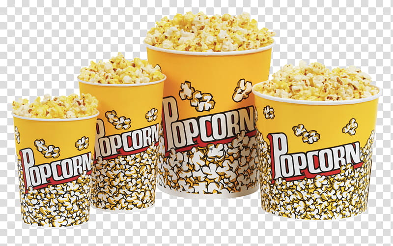 popcorn s, four Popcorn buckets transparent background PNG clipart