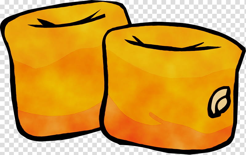 Inflatable armbands Transparency Swimming Pools, Watercolor, Paint, Wet Ink, Swim Ring, Pool Float, Yellow, Orange transparent background PNG clipart
