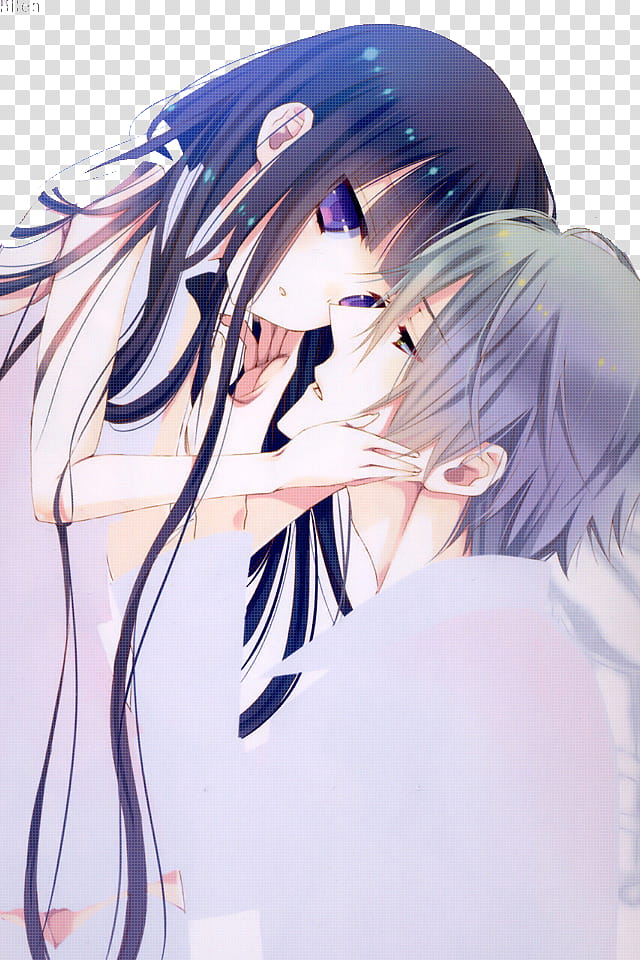 Inu x Boku SS De Renders, male and female anime character about to kiss each other transparent background PNG clipart