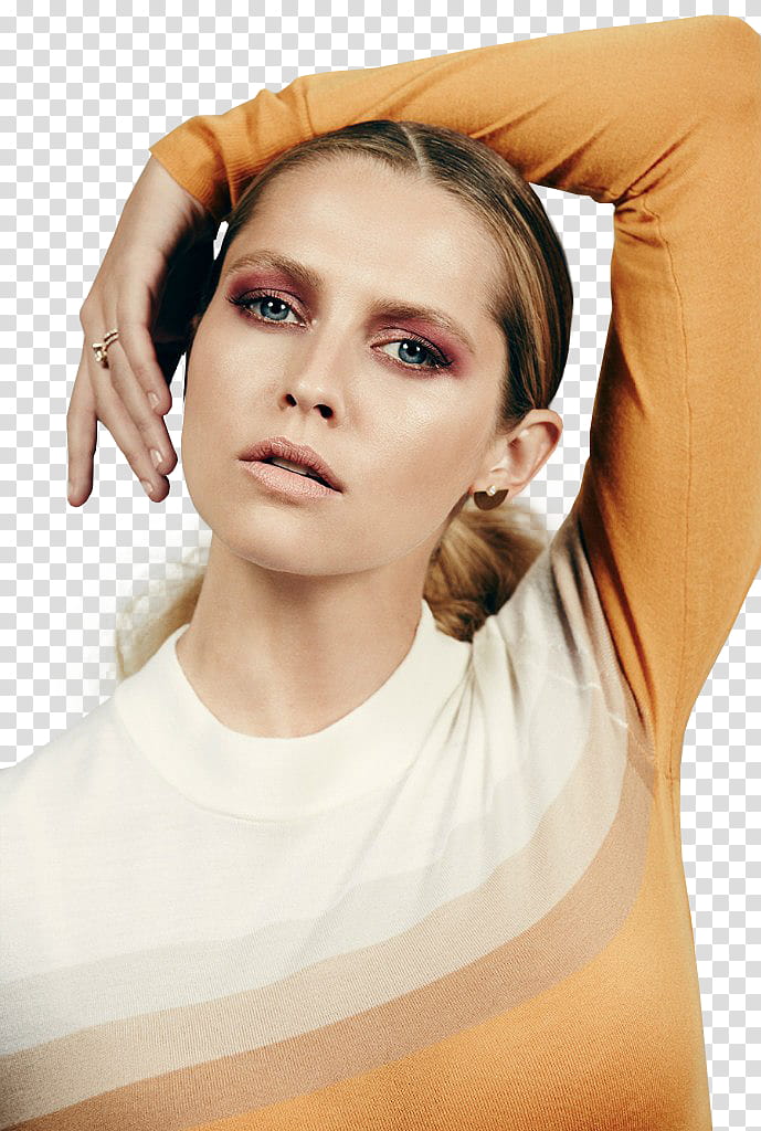 Teresa Palmer, woman holding her face transparent background PNG clipart