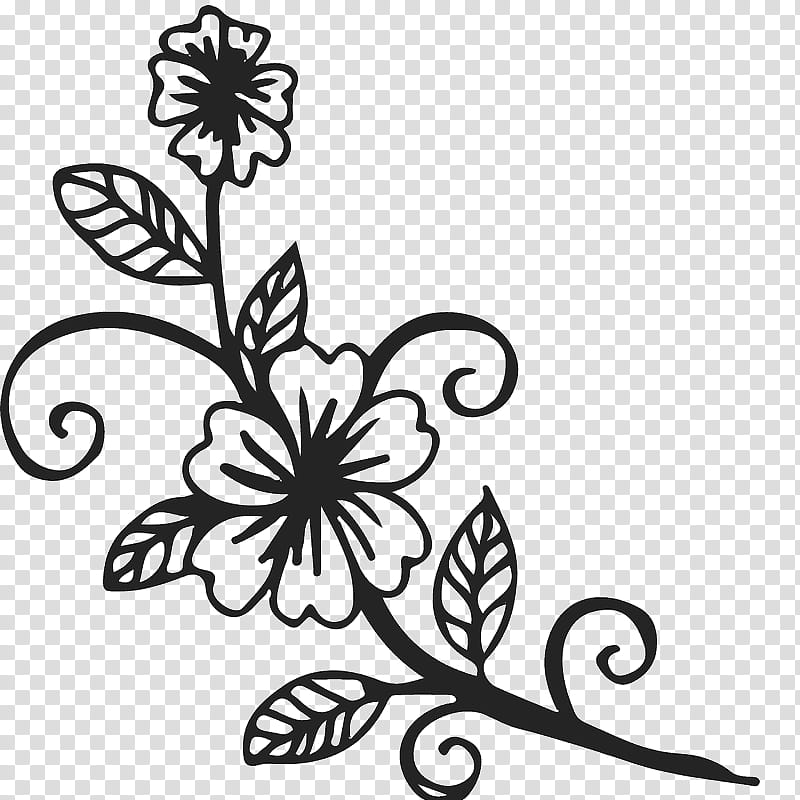 Black And White Flower Designs