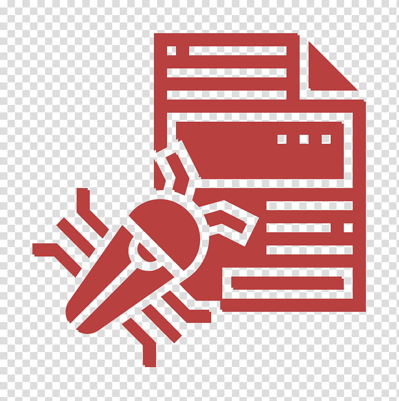 Programming icon Files and folders icon Virus icon, Red, Line, Logo, Gesture transparent background PNG clipart