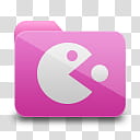 Girlz Love Icons , games-folder, pink and white Pac-Man logo transparent background PNG clipart