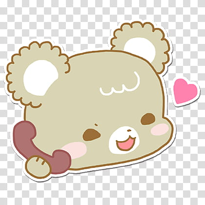 bear head sticker transparent background PNG clipart