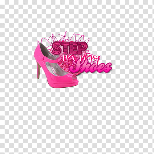 , unpaired pink mary-jane strap pump with step shoes text overlay transparent background PNG clipart