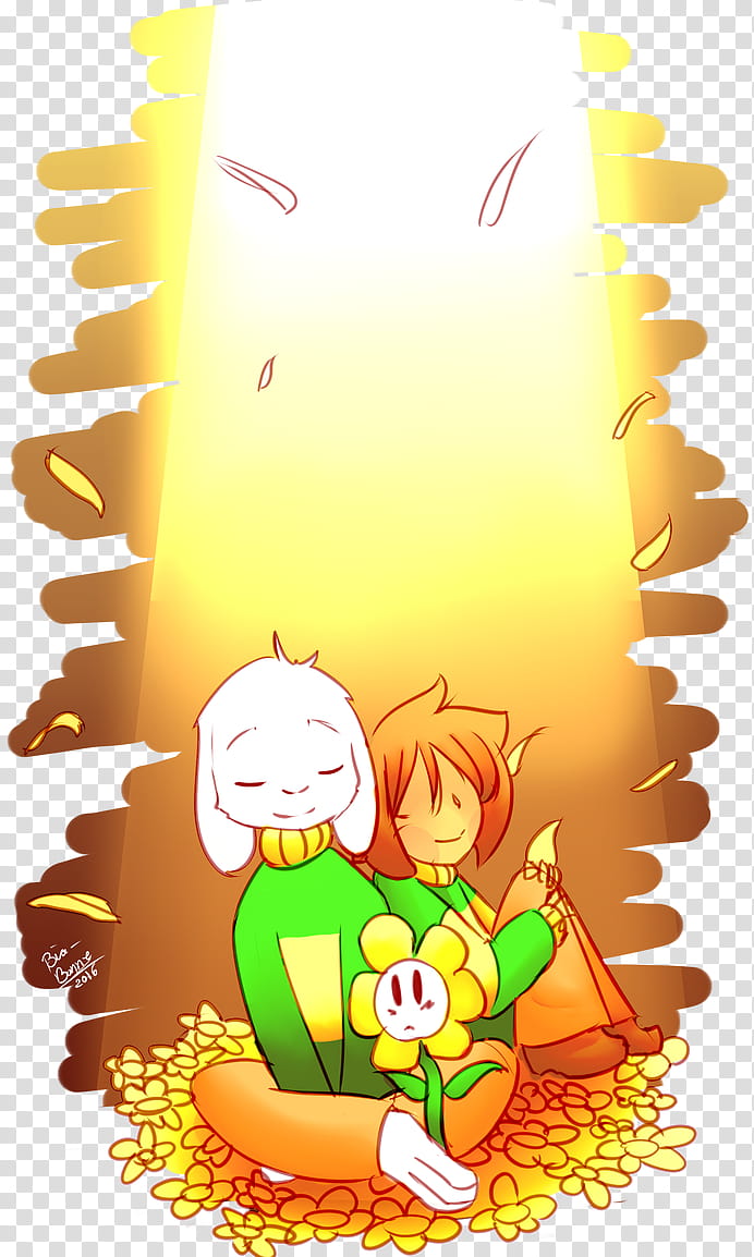 Undertale,Asriel, Flowey and Chara- transparent background PNG clipart