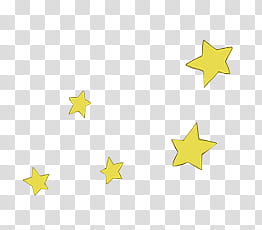 Little Stars, five yellow stars illustration transparent background PNG clipart