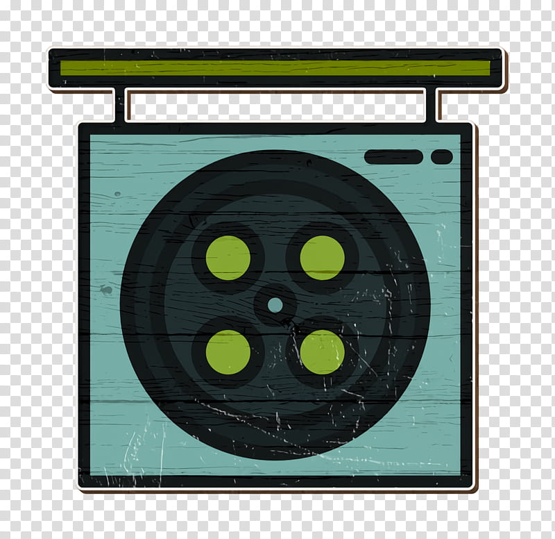 Movie Film icon Film roll icon Studio icon, Movie Film Icon, Green, Circle transparent background PNG clipart