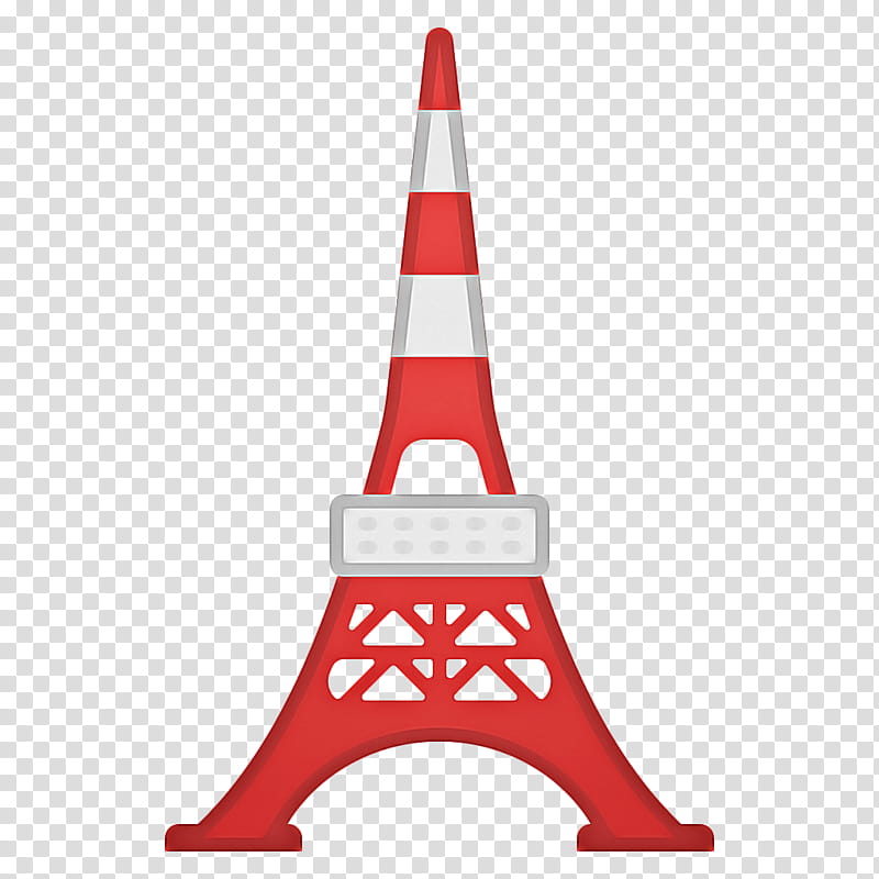 Emoji, Tokyo Tower, Eiffel Tower, Japan, Red, Cone transparent background PNG clipart