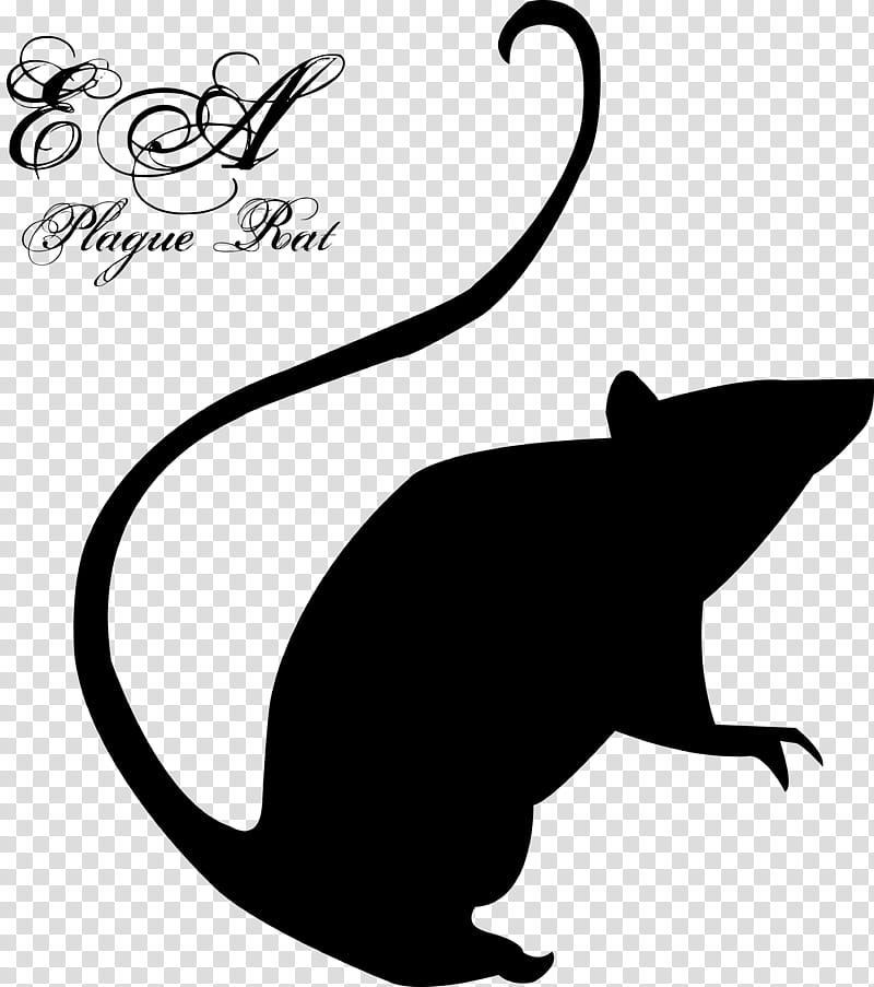 Emilie Autumn Plague Rat Logo, black rat stencil transparent background PNG clipart