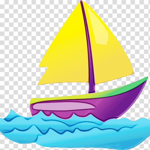 sailboat sail boat vehicle, Watercolor, Paint, Wet Ink, Sailing, Watercraft, Mast transparent background PNG clipart