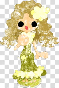 The icons of cute girls in cute dress, himawari-girl- transparent background PNG clipart