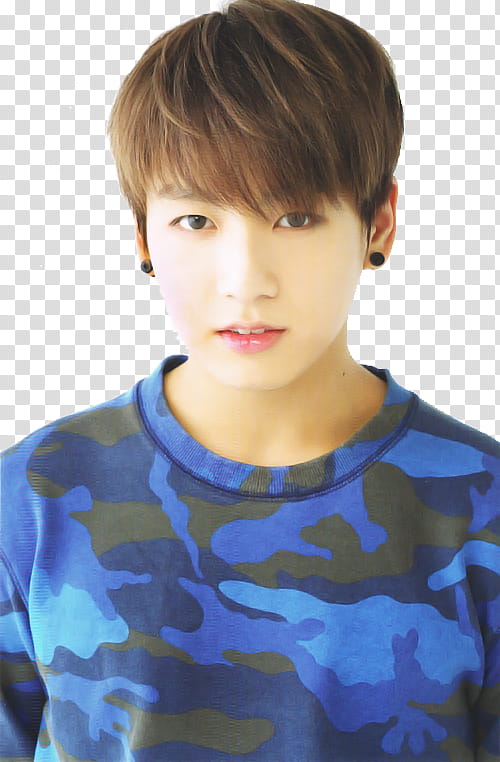 JUNGKOOK UNDERCOVER MISSION SCANS, man in blue and black camouflage top ...