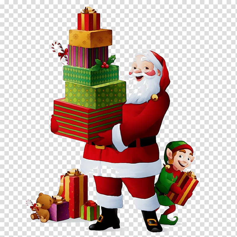 Santa claus, Watercolor, Paint, Wet Ink, Christmas Decoration, Christmas , Decorative Nutcracker, Figurine, Chimney, Christmas ing transparent background PNG clipart