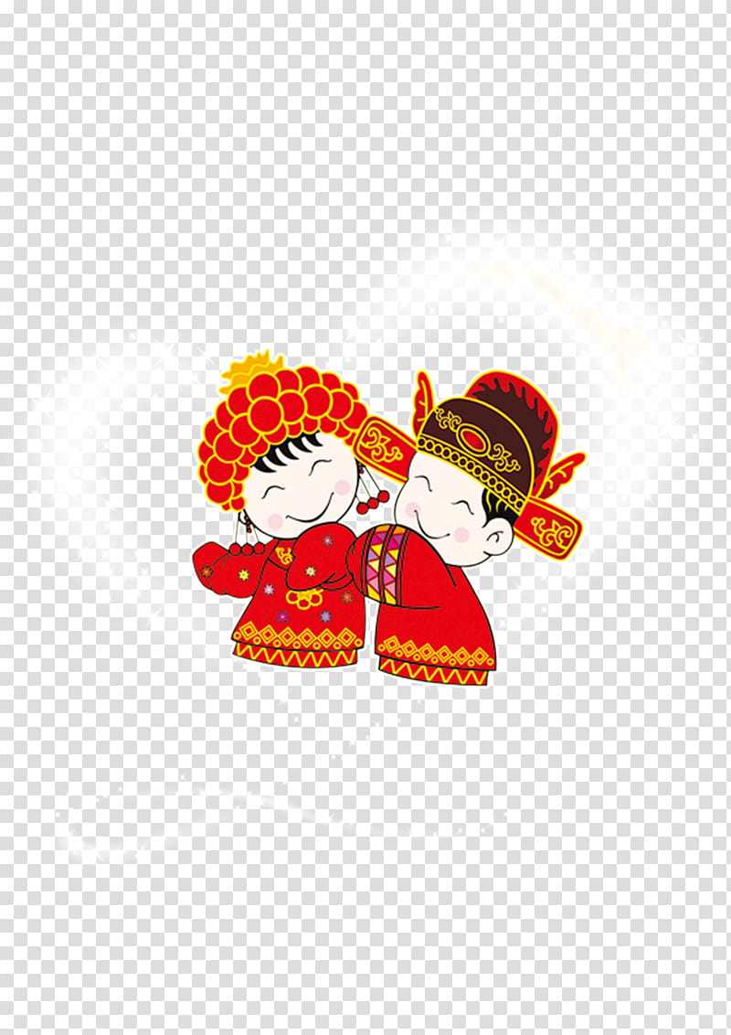Wedding Invitation, Marriage, Bride, Chinese Marriage, Drawing, Bridegroom, Cartoon, Orange transparent background PNG clipart