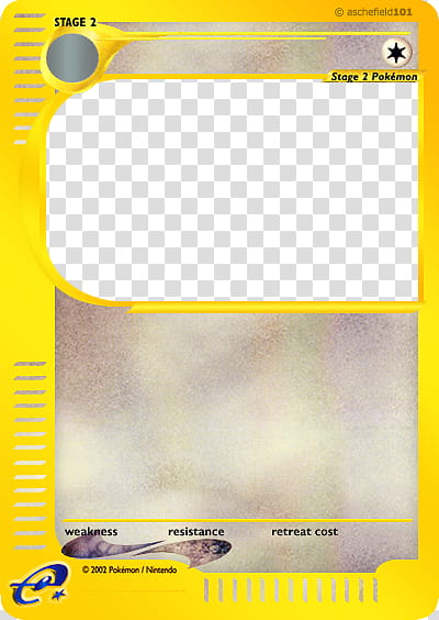 Original e Card Blank , Pokemon trading card illustration transparent background PNG clipart