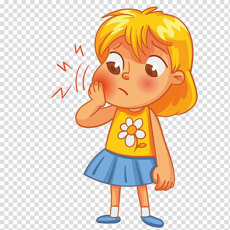Child, Cartoon, Girl, Toothache, Drawing, Disease, Child Art transparent background PNG clipart