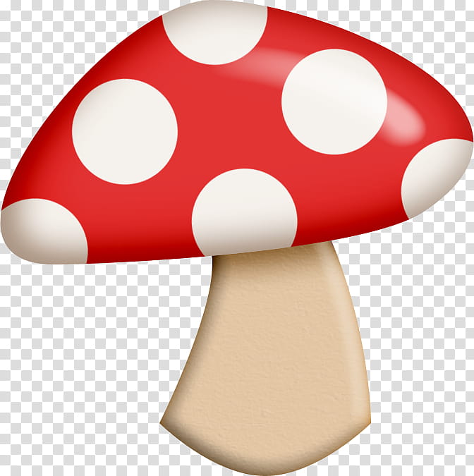 red and white polka-dot mushroom illustration transparent background PNG clipart