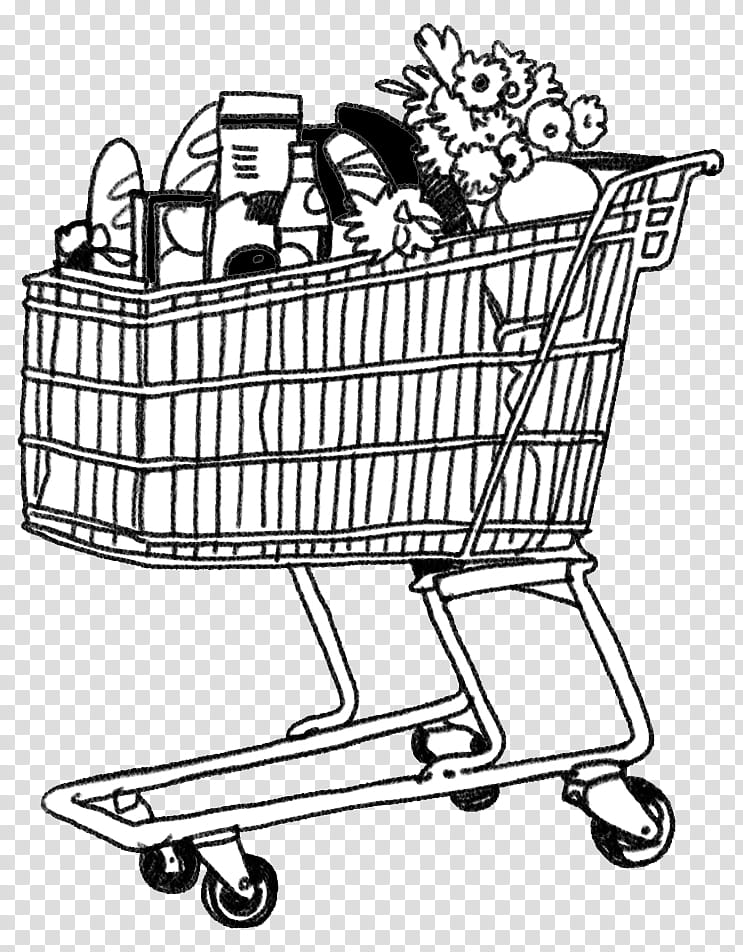grocery cart illustration