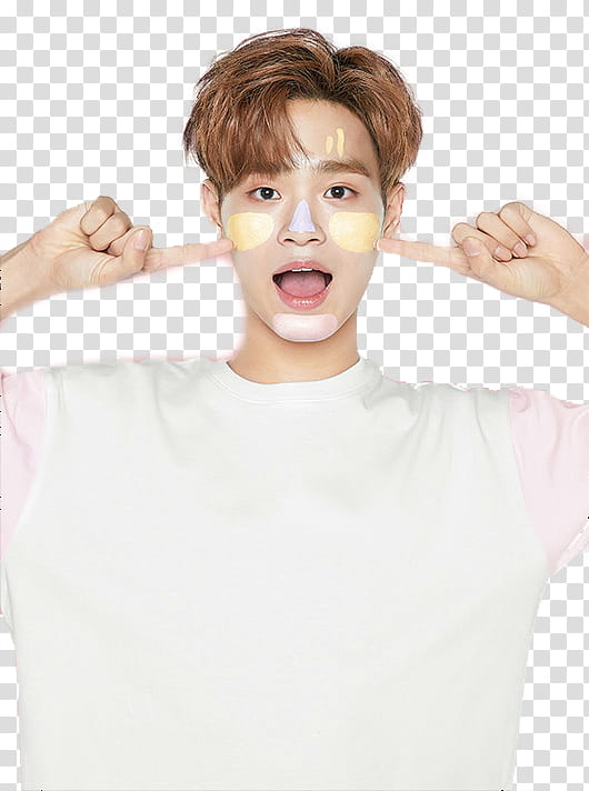 WANNA ONE x INNISFREE S, man covering his ears transparent background PNG clipart