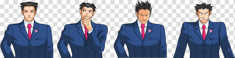 Phoenix Wright (Turnabout Storm), male anime character illustrations transparent background PNG clipart