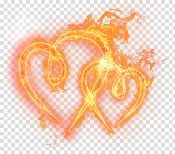 Heart Drawing, Flame, Fire, Orange transparent background PNG clipart