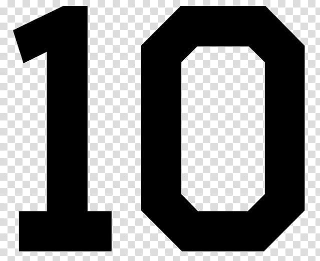 number 10 clipart black and white