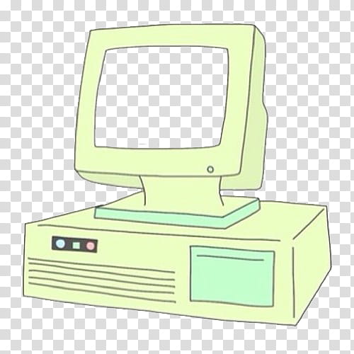 Grunge Devices s, green CRT computer monitor illustration transparent background PNG clipart