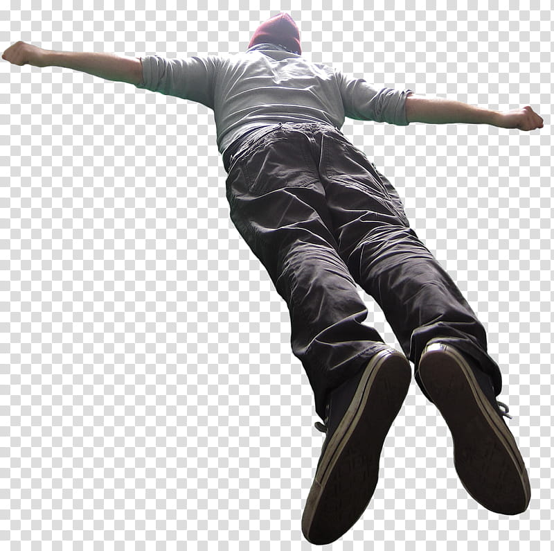 Flying, person's gray pants transparent background PNG clipart