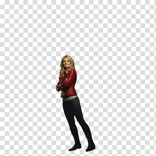 Once Upon a Time, woman wearing red jacket doing cross hand while standing transparent background PNG clipart