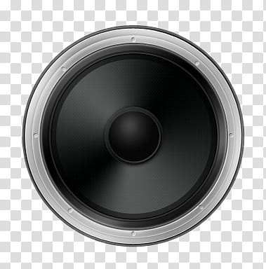 Speaker, round black and gray subwoofer speaker transparent background PNG clipart