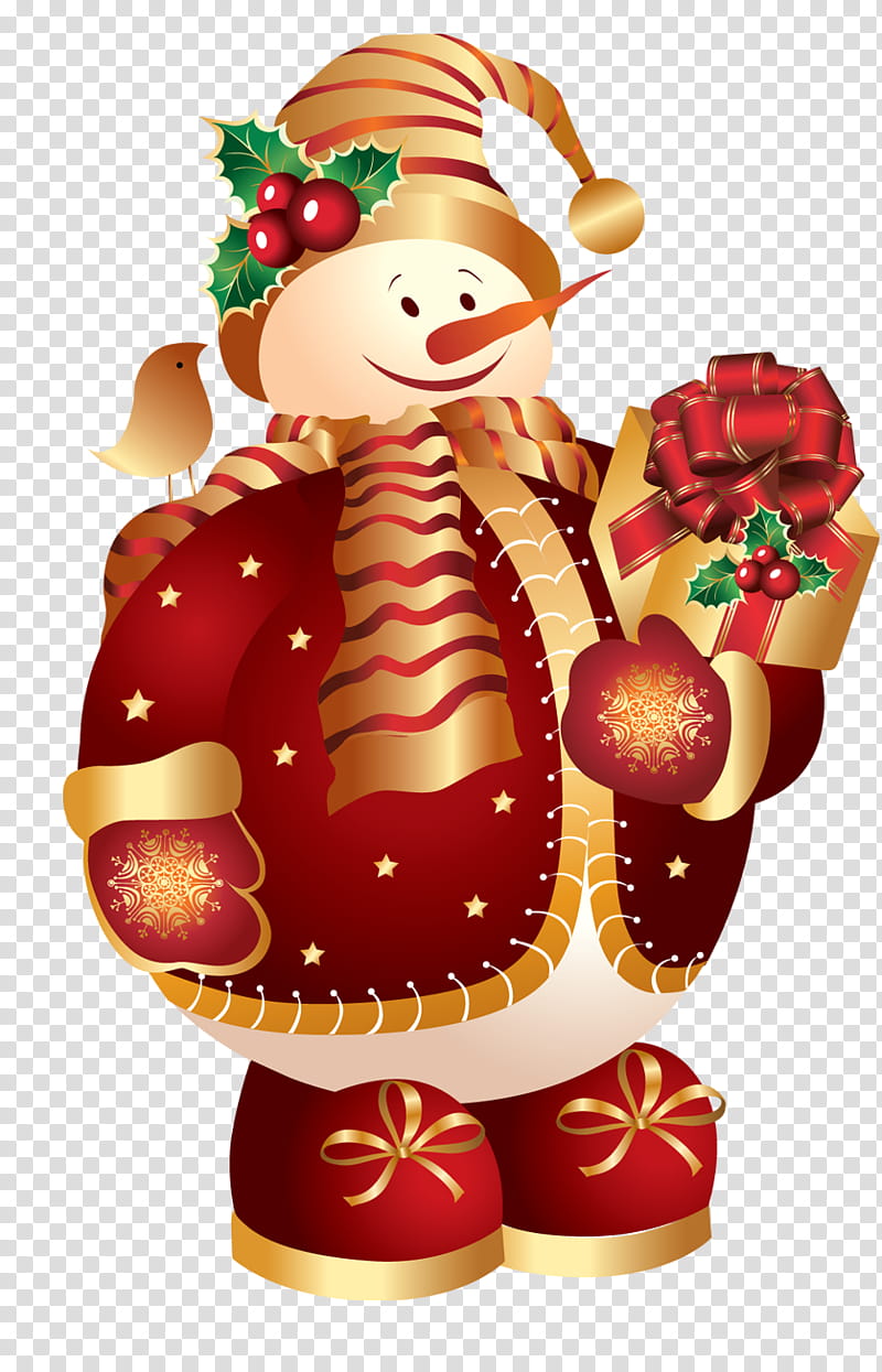 CHRISTMAS MEGA, Snowman carrying gift box art transparent background PNG clipart