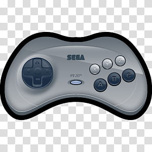 D Cartoon Icons III, Sega Saturn, gray Sega controller illustration transparent background PNG clipart