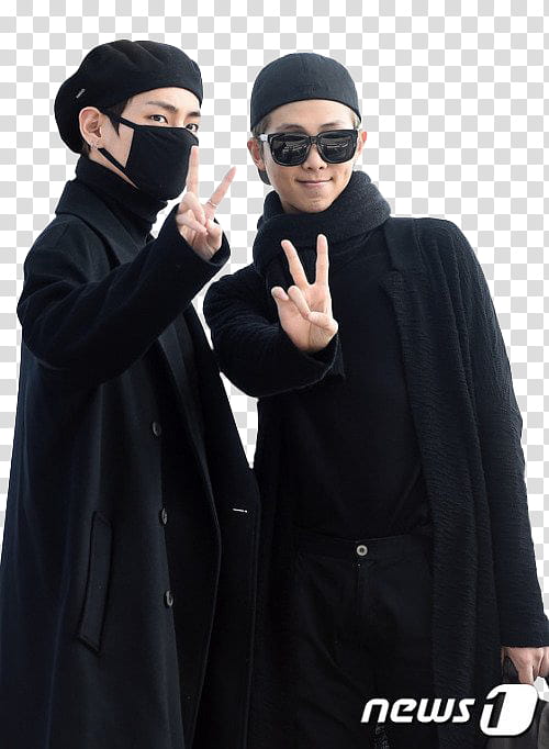 RM and V of BTS transparent background PNG clipart