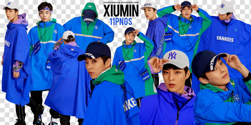 EXO Xiumin MLB, standing Xiumin group transparent background PNG clipart
