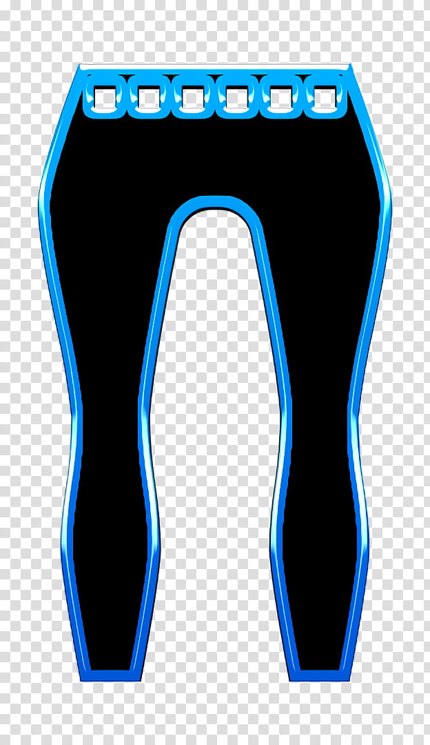 Yoga pants icon Leggings icon Clothes icon, Blue, Electric Blue transparent background PNG clipart