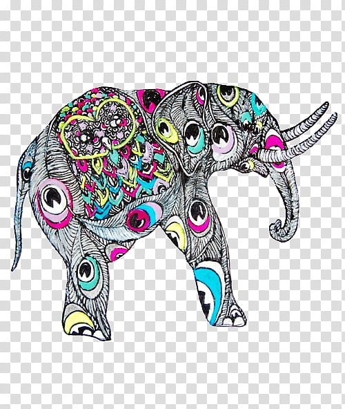 Animal s, grey, pink, and black elephant illustration transparent background PNG clipart