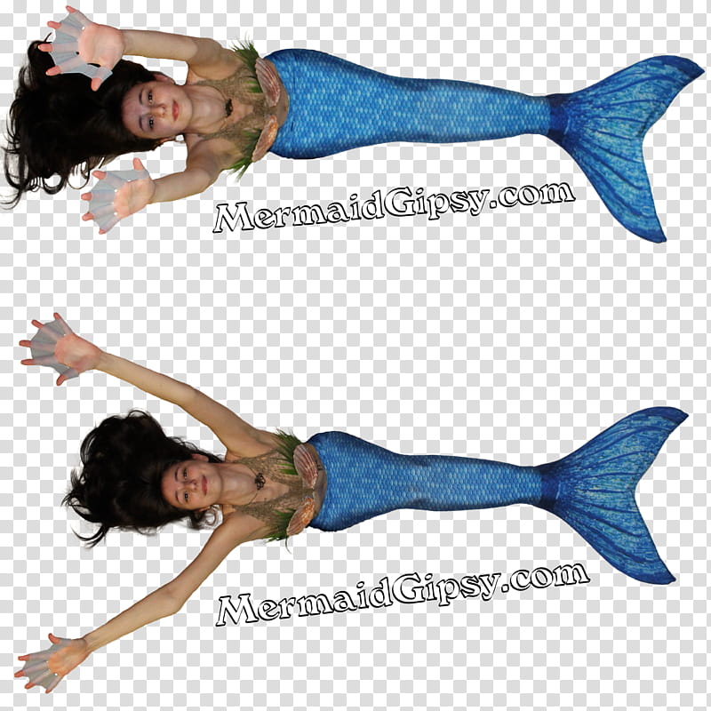 Mermaid pre cut II upside down , two mermaids illustration transparent background PNG clipart