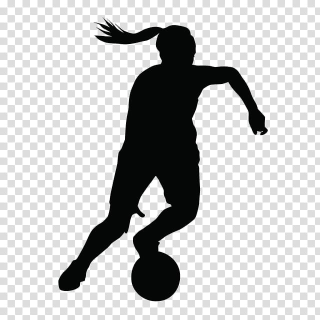Football, Women, Basketball, Female, Silhouette, Basketball Player, Standing, Soccer Kick transparent background PNG clipart